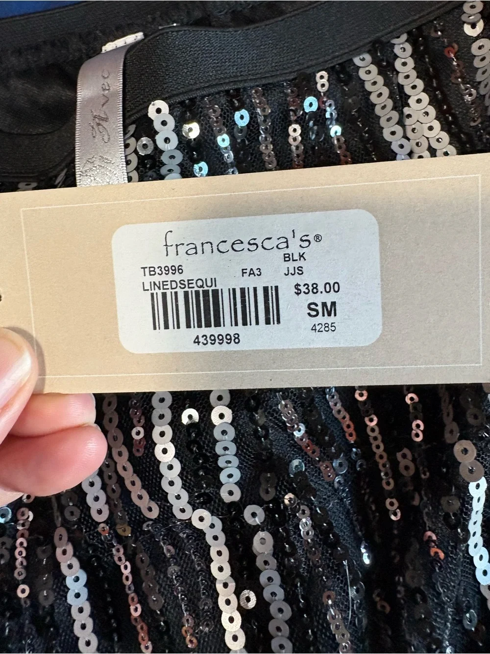 Women’s Black/Silver Sequin Mini Skirt Party Cocktail Sparkly-Size Small New